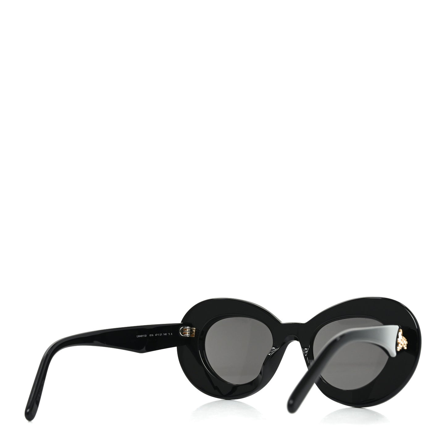 Acetate Curvy Round Sunglasses LW40112I Black