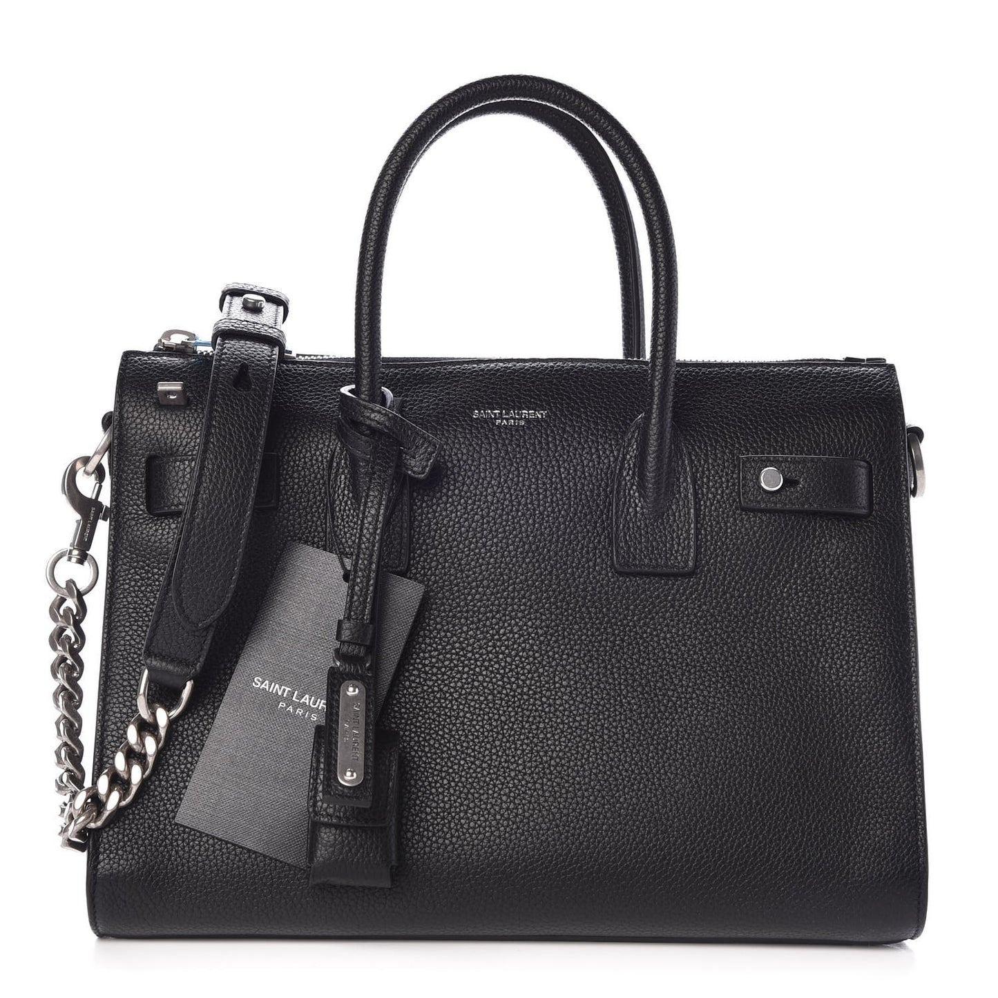 Grained Calfskin Baby Supple Sac De Jour Black