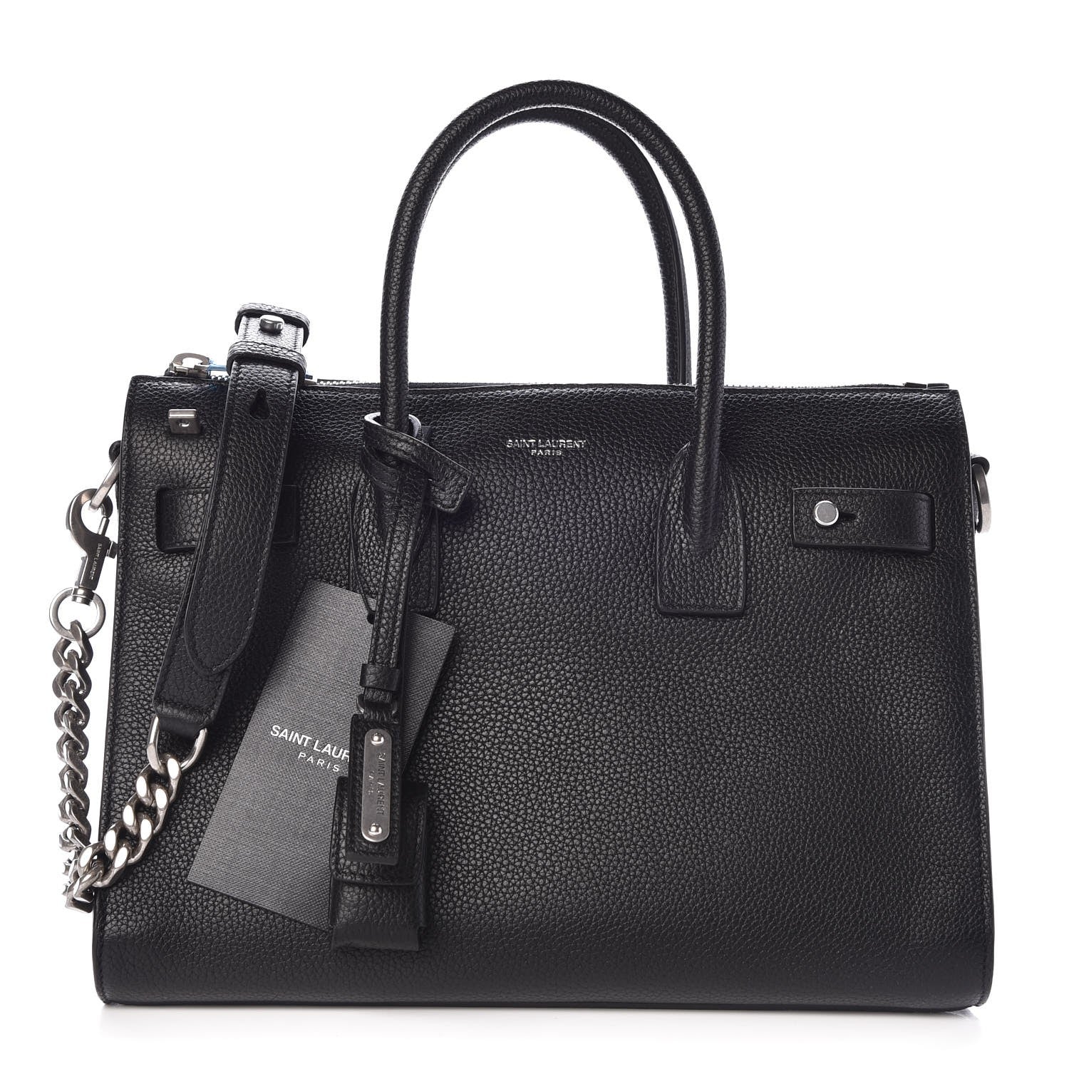 Saint Laurent Grained Calfskin Baby Supple Sac De Jour Black 1 of 8
