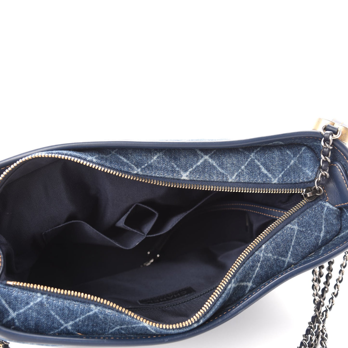 Denim Calfskin Medium Gabrielle Hobo Blue