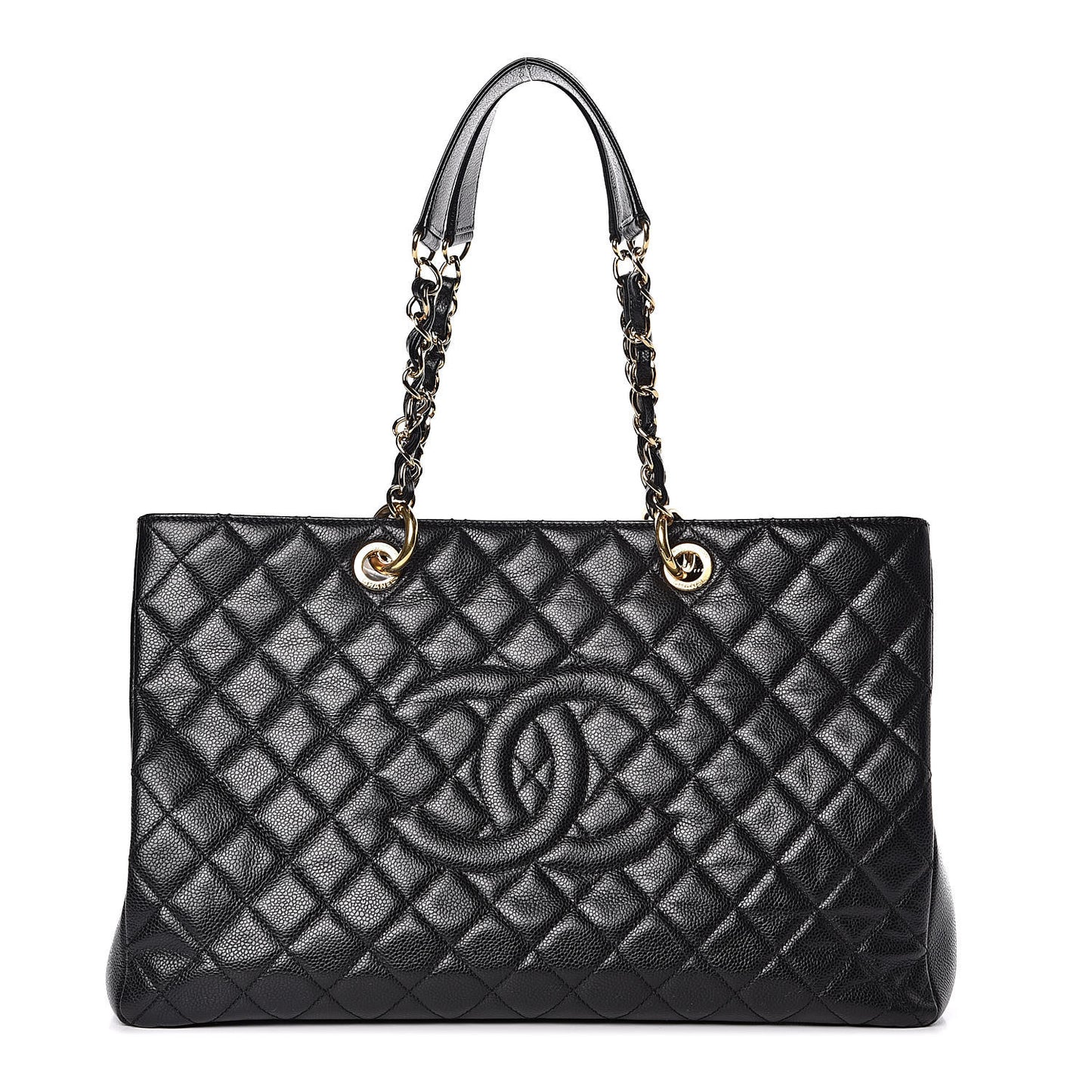 Caviar Quilted XL Grand Shopping Tote GST Black