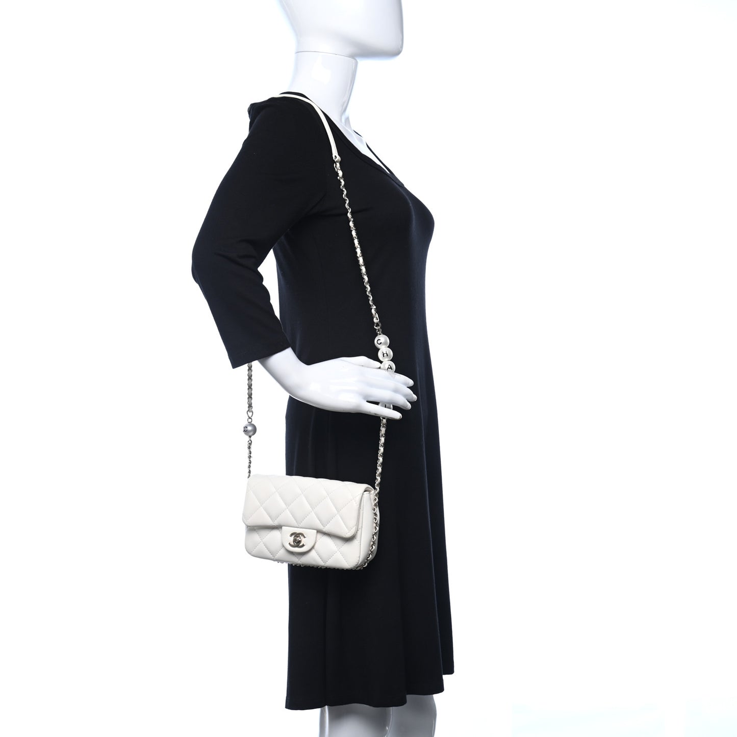 Lambskin Quilted Mini My Precious Flap White