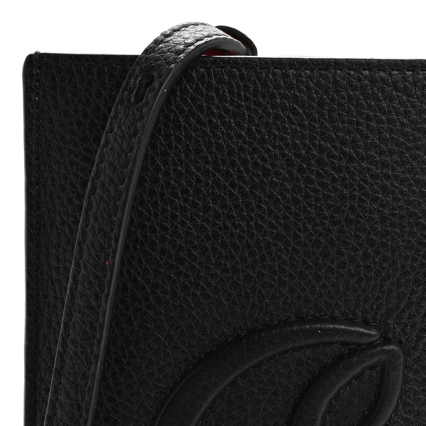 Calfskin By My Side Crossbody Phone Case Black