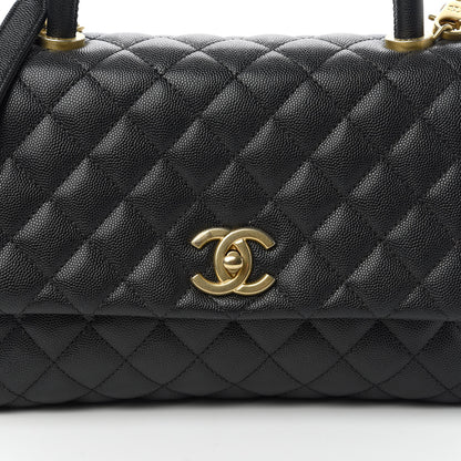 Chanel Caviar Quilted Small Coco Handle Flap Black 10 of 10