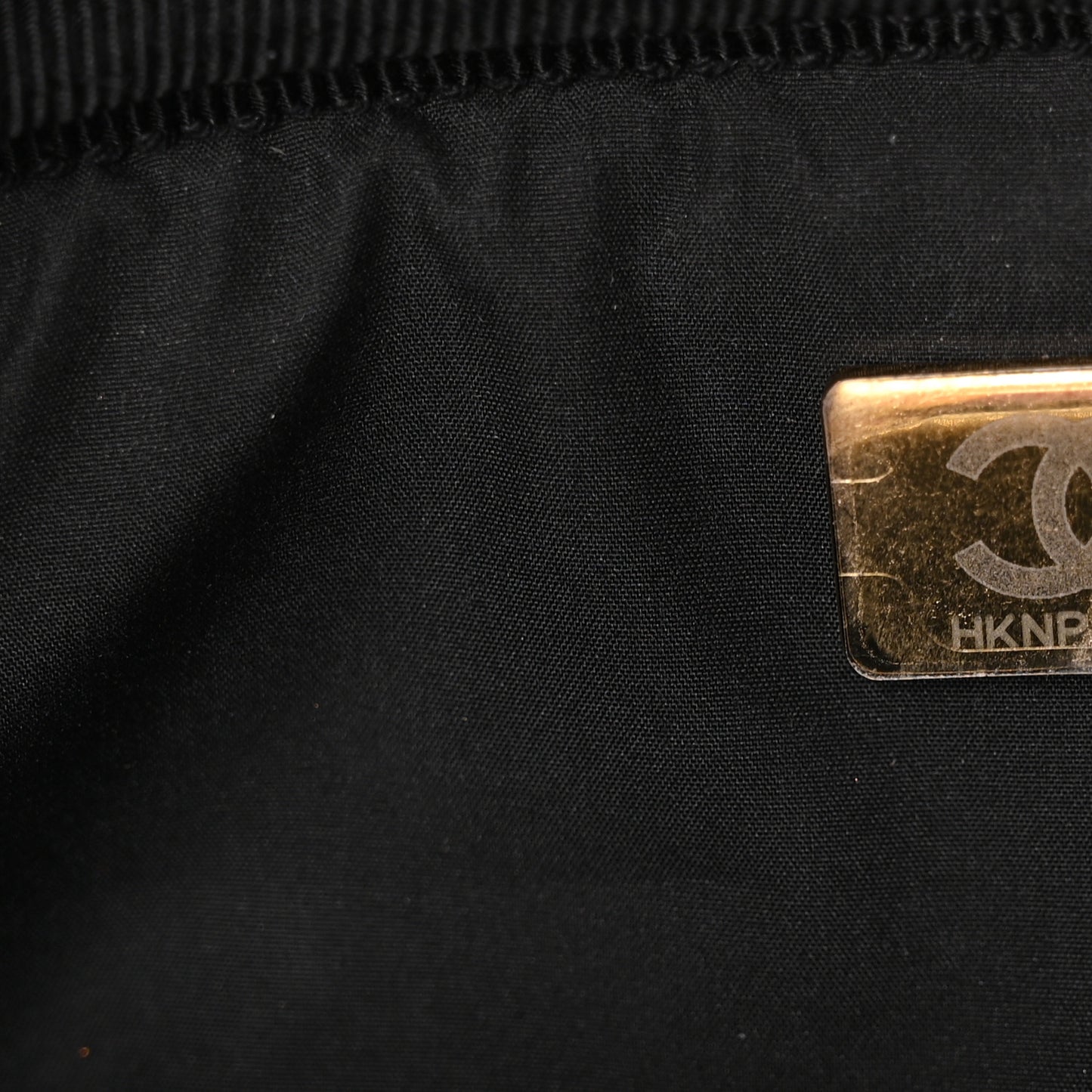 Shiny Grained Calfskin Quilted Large Travel Bowling Bag Black