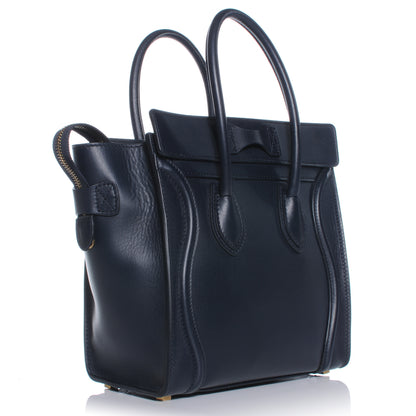 Celine Smooth Calfskin Micro Luggage Navy Blue 3 of 10