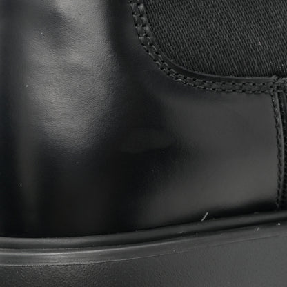 Prada Spazzolato Rois Triangle Monolith Chelsea 55mm Boots 38 Black 10 of 11