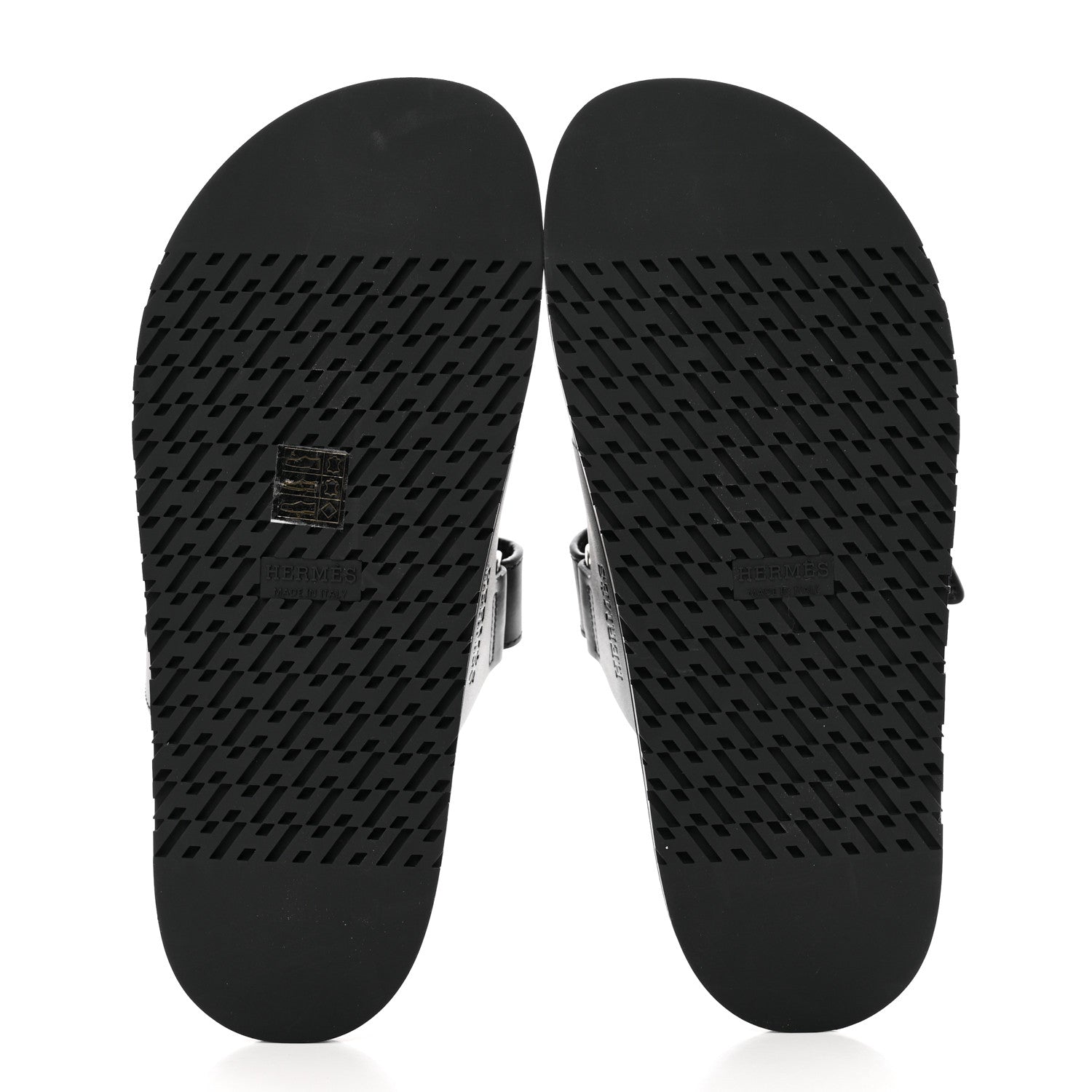 Hermes Calfskin Womens Chypre Sandals 39.5 Black 5 of 9