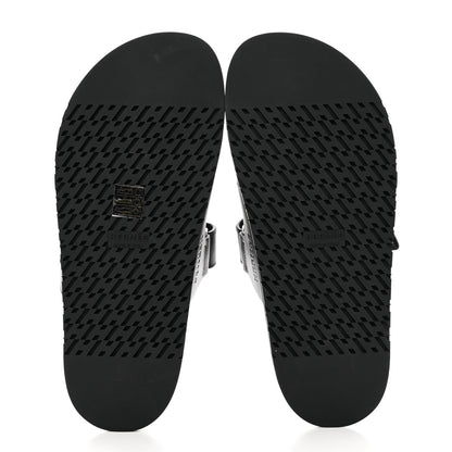 Hermes Calfskin Womens Chypre Sandals 39.5 Black 5 of 9