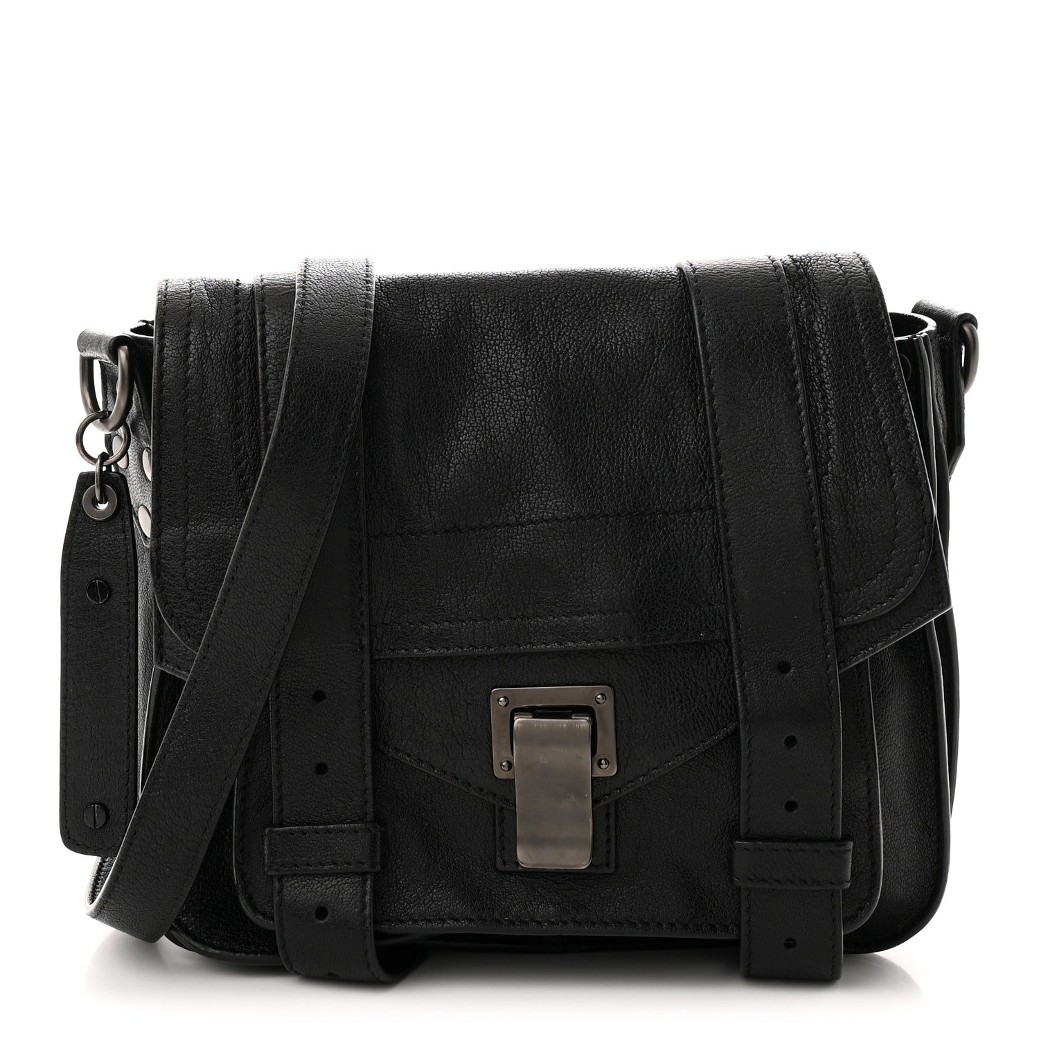 Proenza Schouler Lambskin PS1 Pouch Messenger Black 1 of 11
