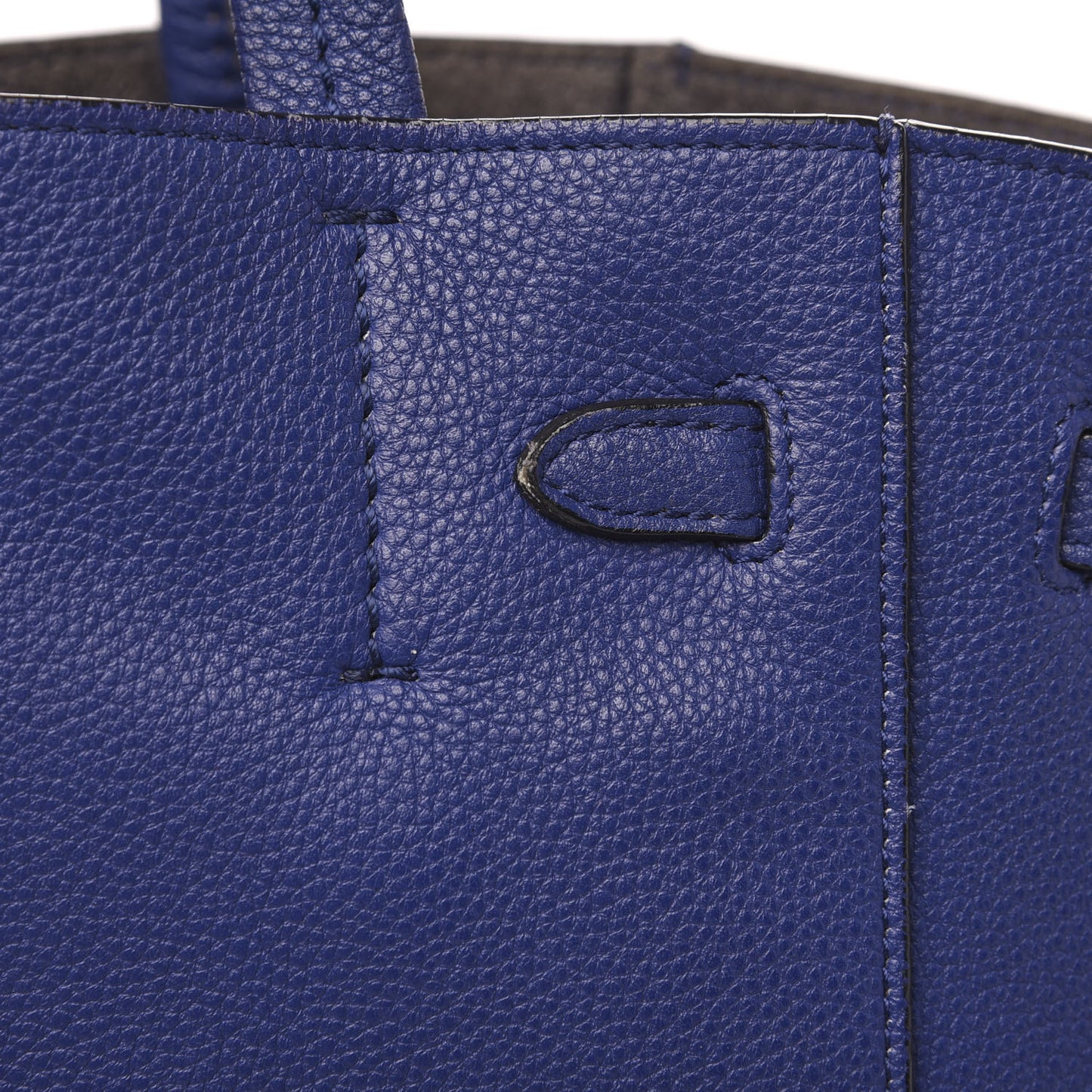 Soft Grained Calfskin Medium Belt Cabas Phantom Indigo