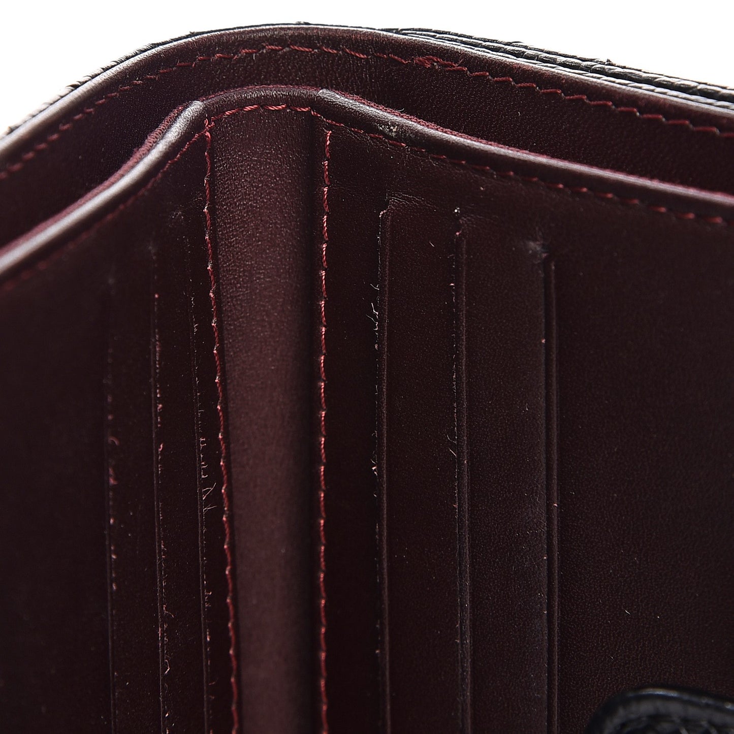 Caviar Quilted Compact French Flap Wallet Black