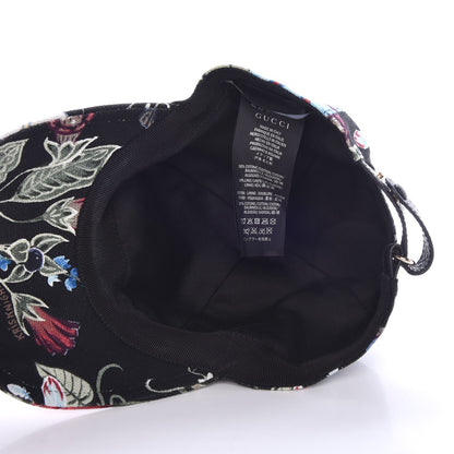 Gucci Canvas Flora Knight Baseball Hat S Black 5 of 7