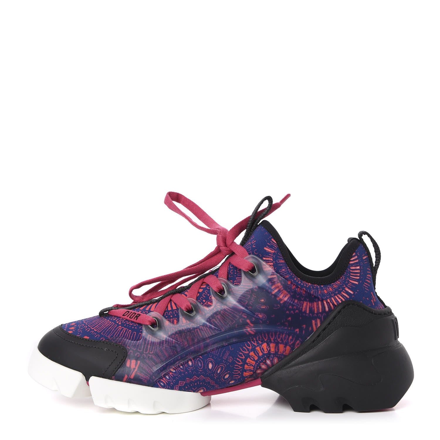 Christian Dior Technical Fabric Rubber Womens Fireworks D-Connect Sneakers 36 Deep Blue Pink 1 of 9