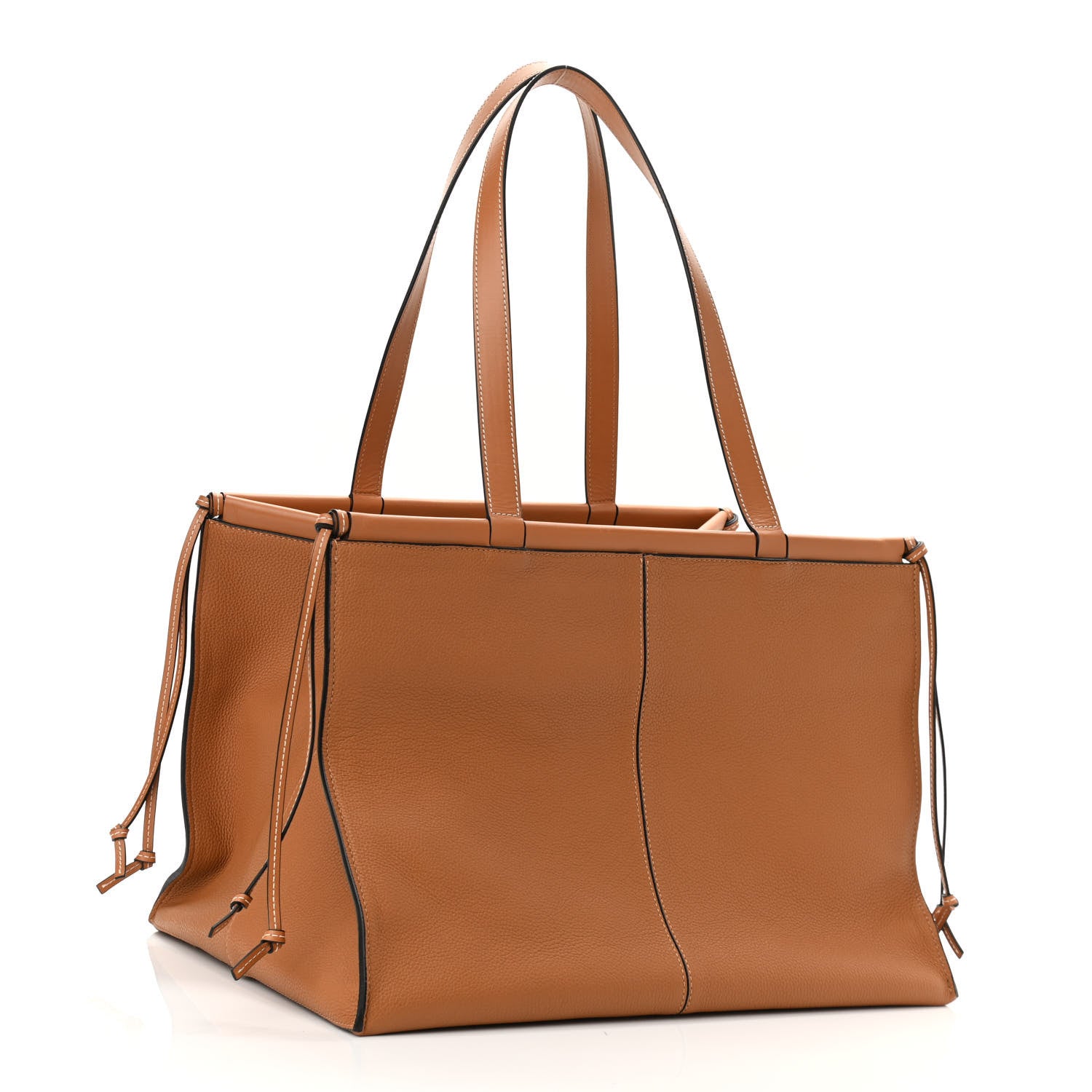 Loewe Grained Calfskin Cushion Tote Tan 3 of 9
