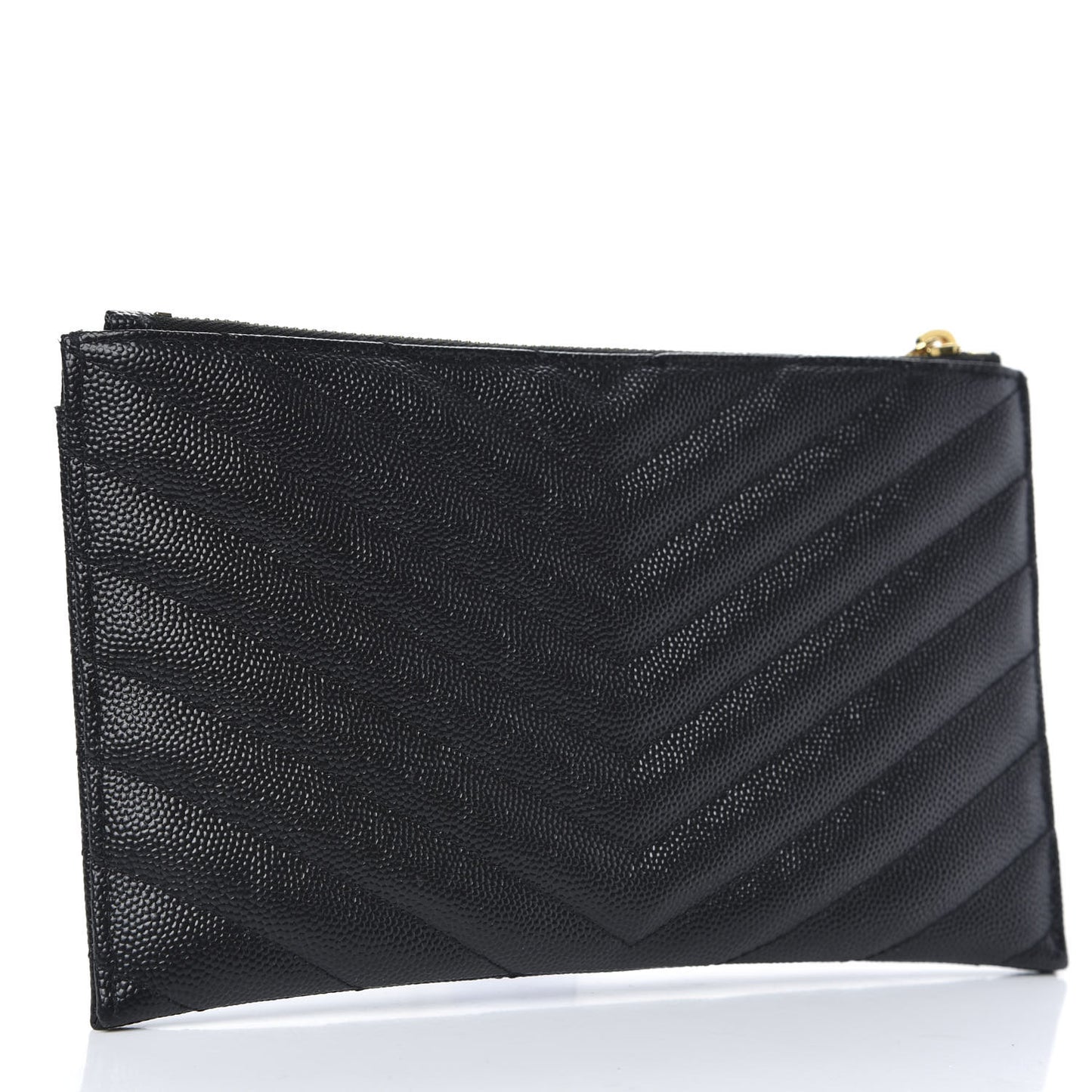 Grain De Poudre Chevron Monogram Bill Pouch Black