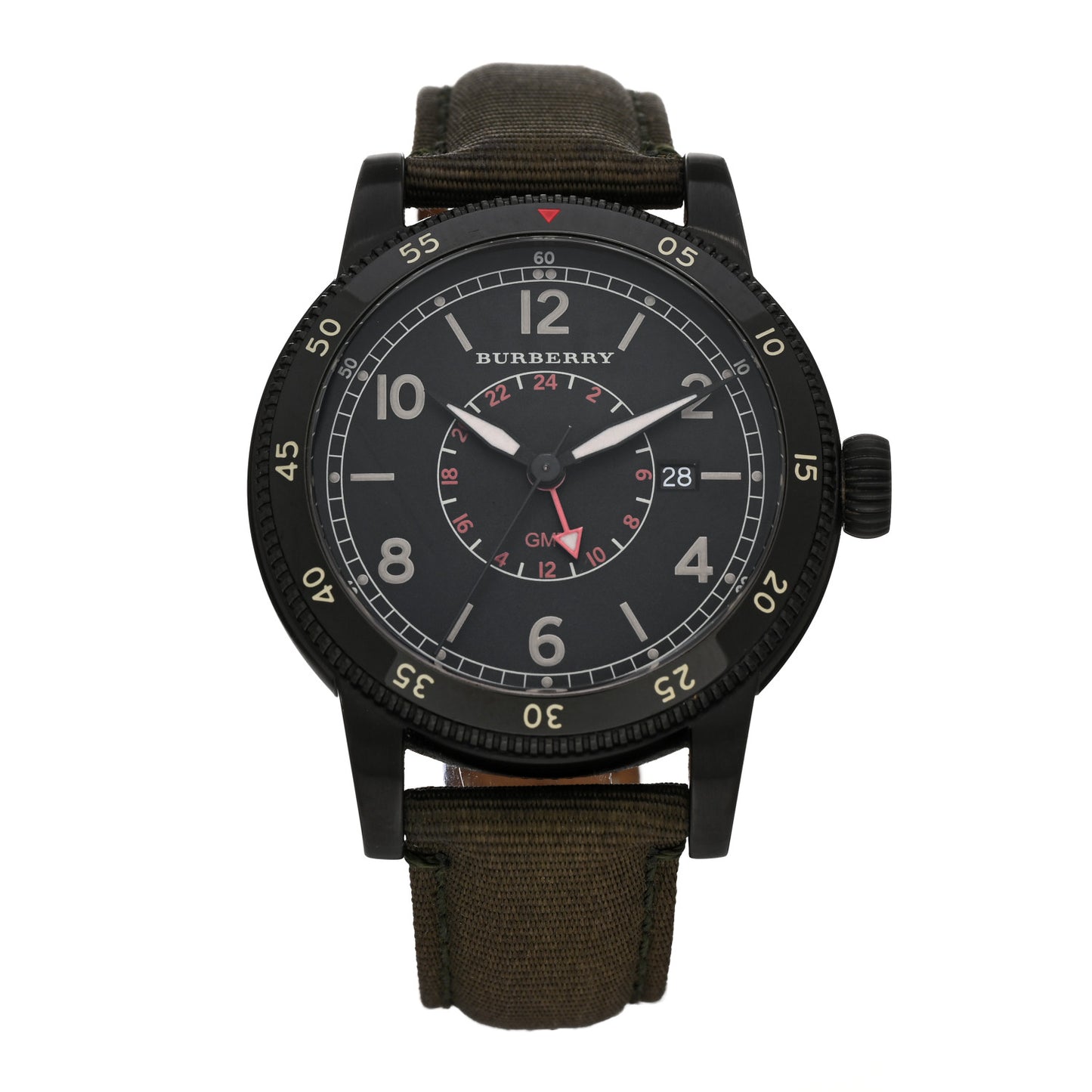 Stainless Steel Fabric 42mm GMT Utilitarian Quartz Watch Black BU7855
