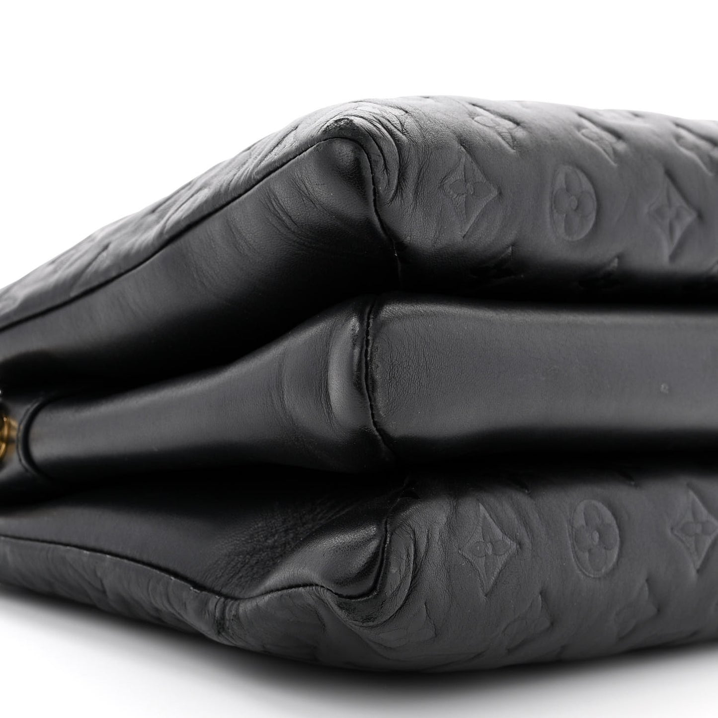 Lambskin Embossed Monogram Coussin PM Black