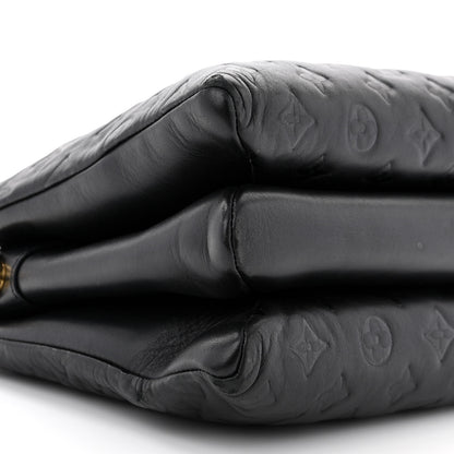 Louis Vuitton Lambskin Embossed Monogram Coussin PM Black 11 of 16