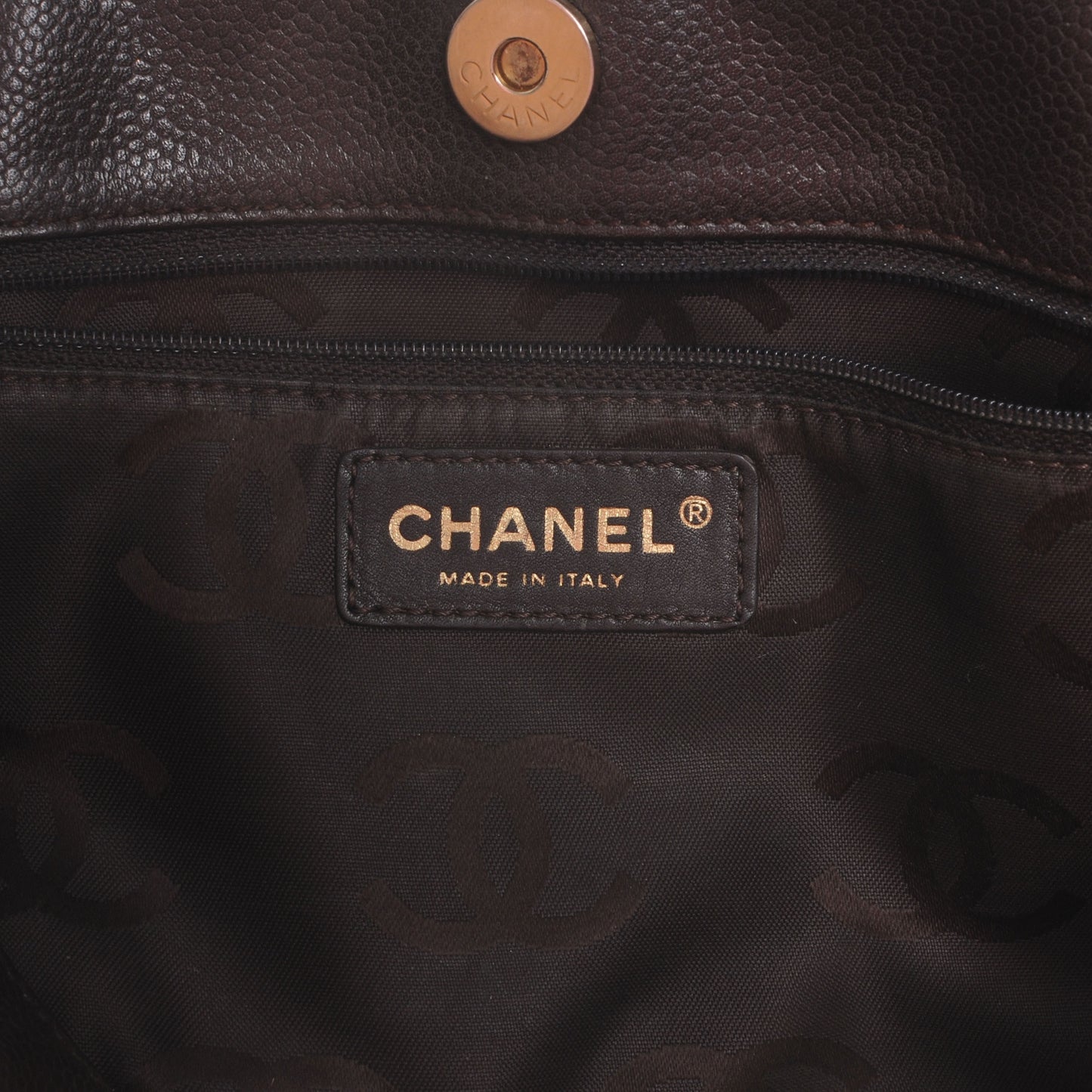 Caviar Quilted Shoulder Bag Brown