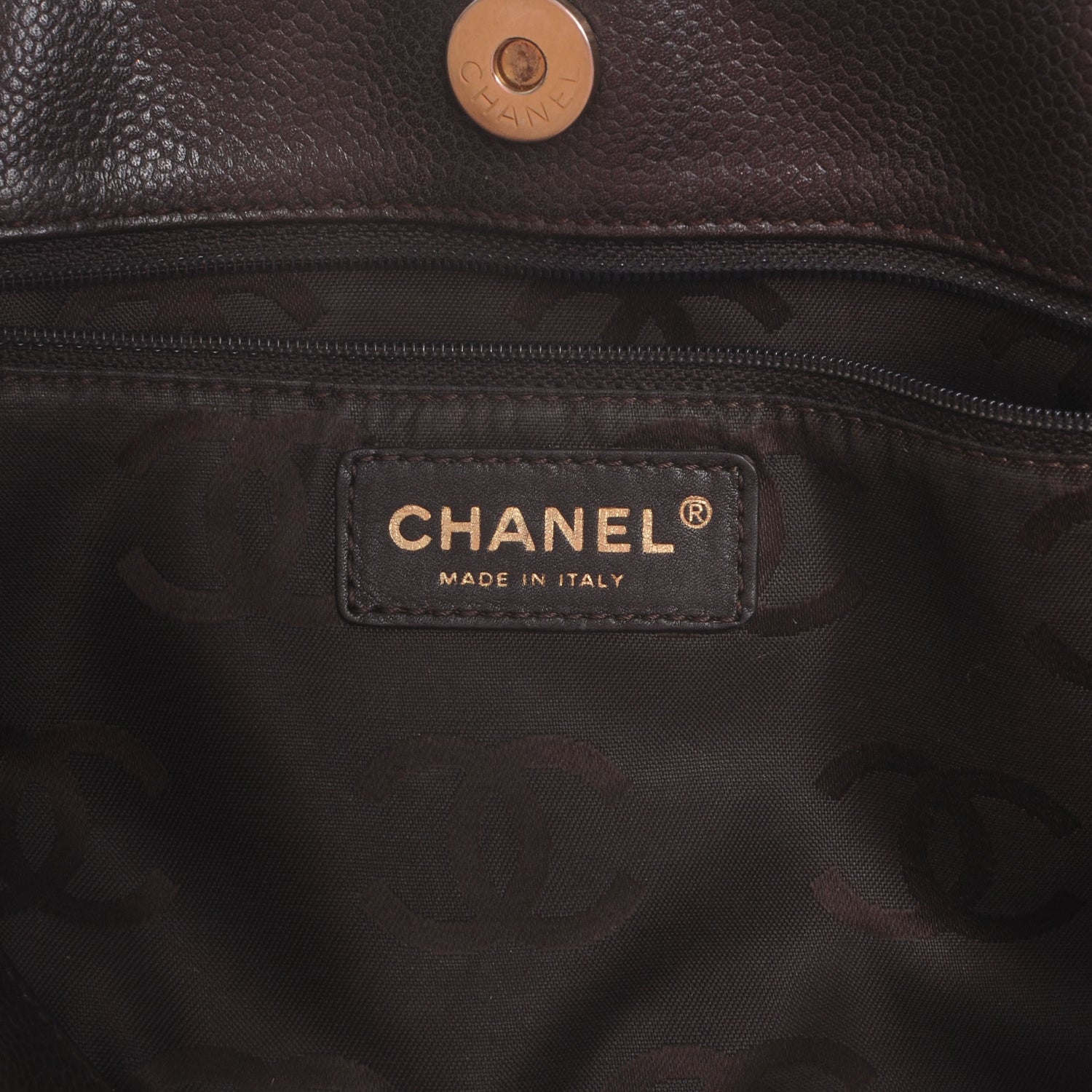 Chanel Caviar Quilted Shoulder Bag Brown 6 of 7