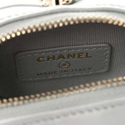 Chanel Lambskin Quilted CC Mini In Love Heart Bag Charm Light Blue 4 of 6