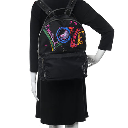 Christian Louboutin Nylon Calfskin Love Small Backloubi Backpack Black 2 of 8