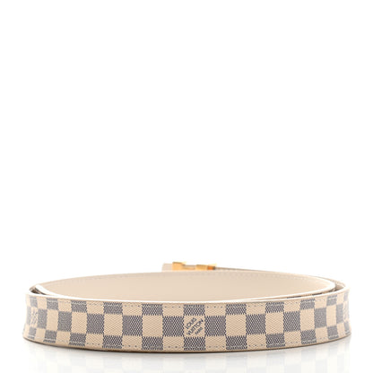 Louis Vuitton Mini Damier Azur 25mm LV Initiales Belt 80 32 2 of 6