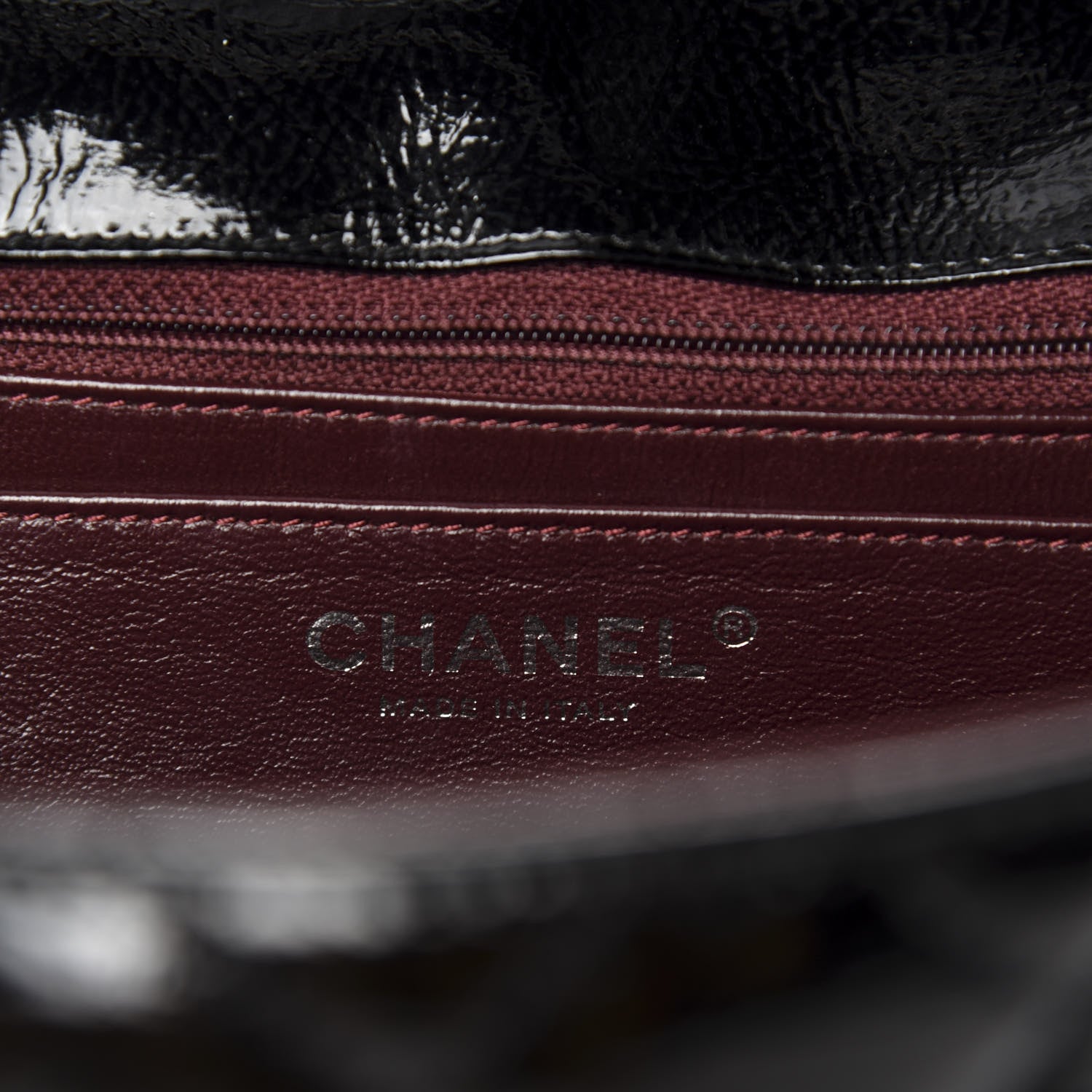 Chanel Distressed Patent Quilted Jumbo Single Flap Black 8 of 11