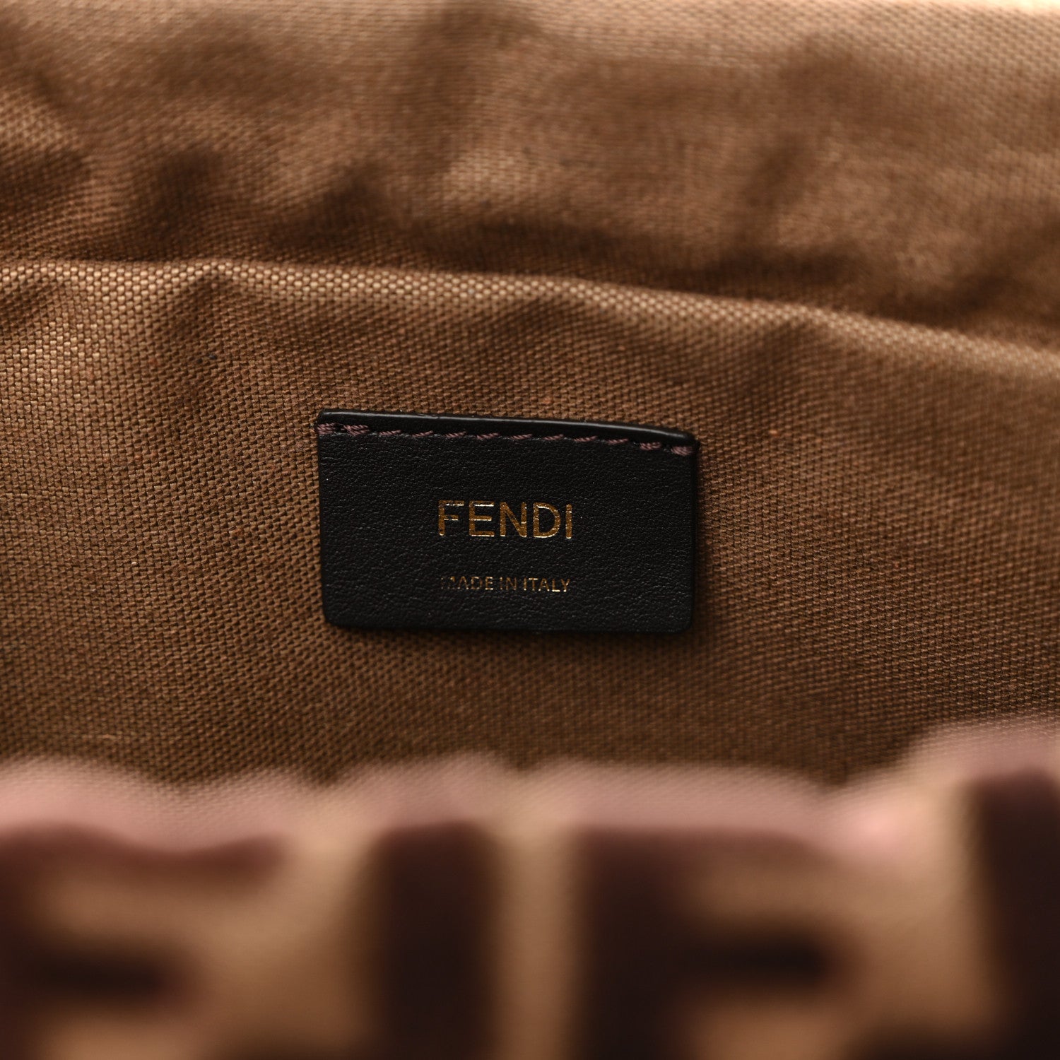 Fendi Velvet Fabric Jacquard FF Vitello Grace Medium Mamma Baguette Dark Brown 6 of 11