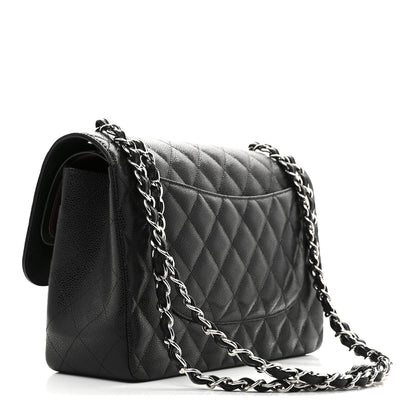 Chanel Caviar Quilted Jumbo Double Flap Black 3 of 10