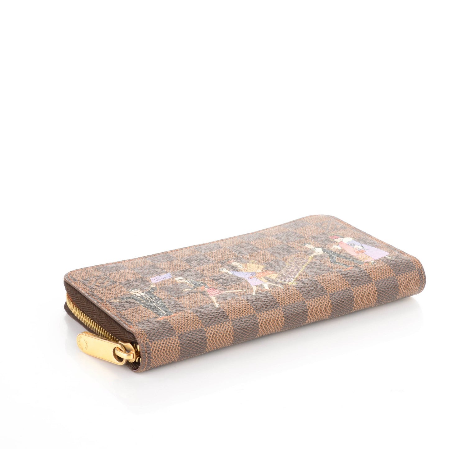 Damier Ebene Illustre Zippy Wallet Violet