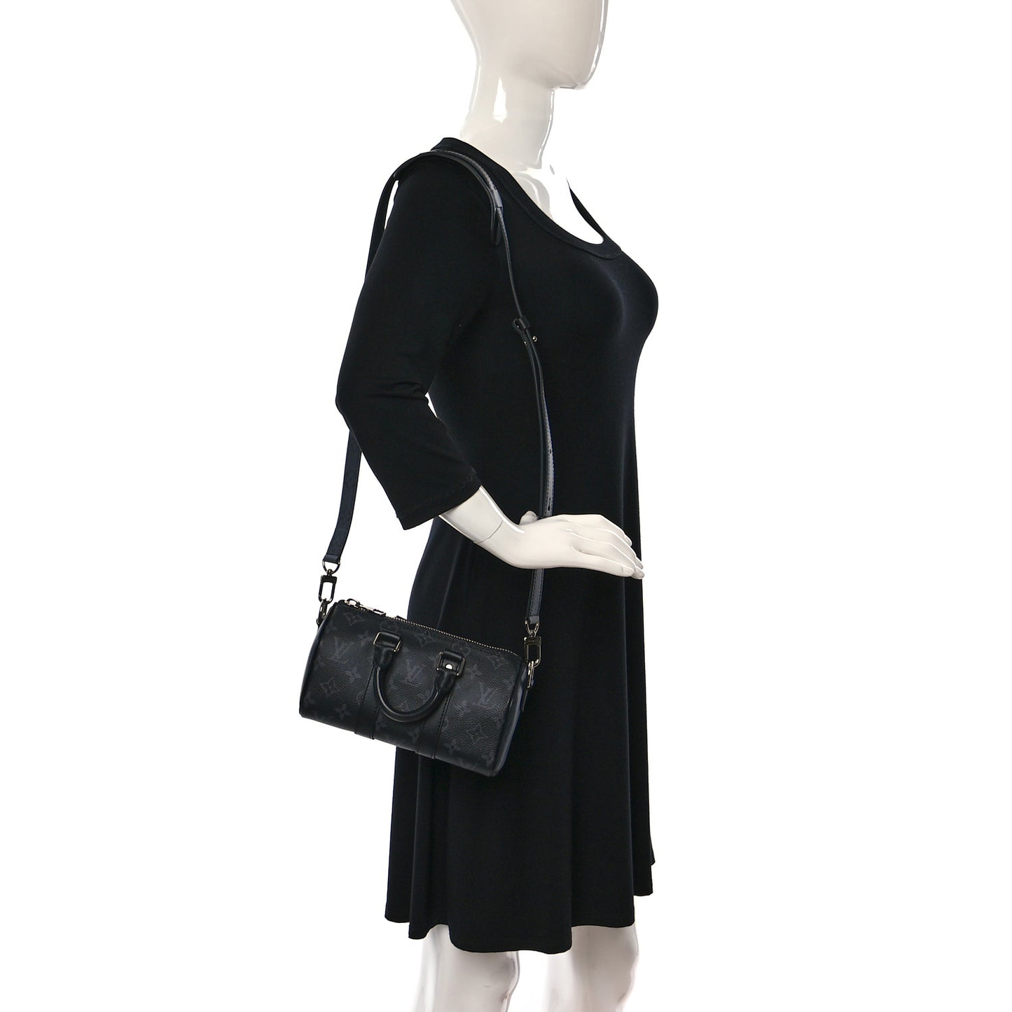 Reverse Monogram Eclipse Keepall XS Black