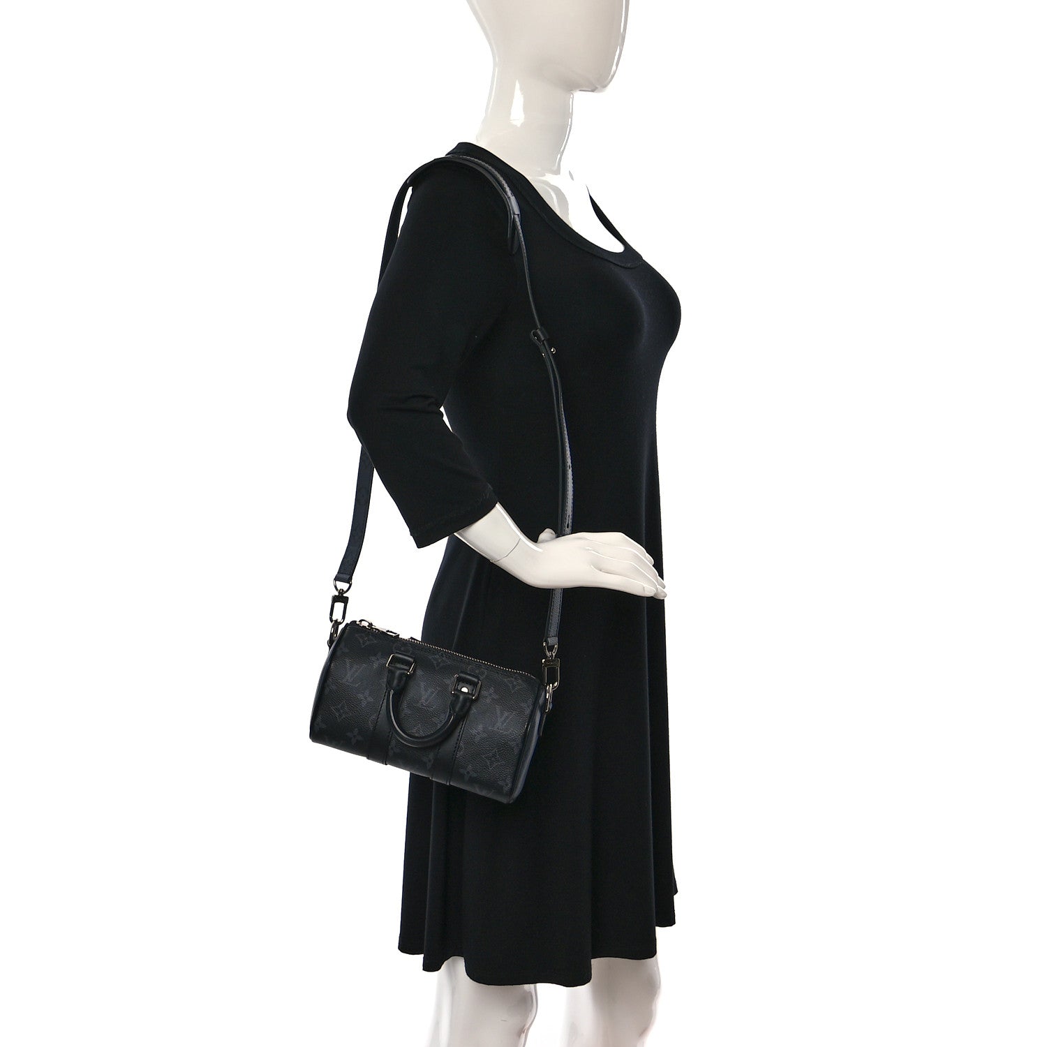 Louis Vuitton Reverse Monogram Eclipse Keepall XS Black 2 of 8
