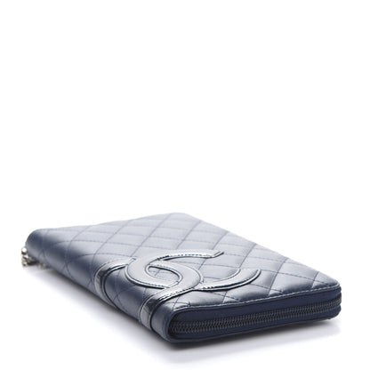 Chanel Calfskin Cambon Zip Around Organizer Wallet Navy 4 of 10