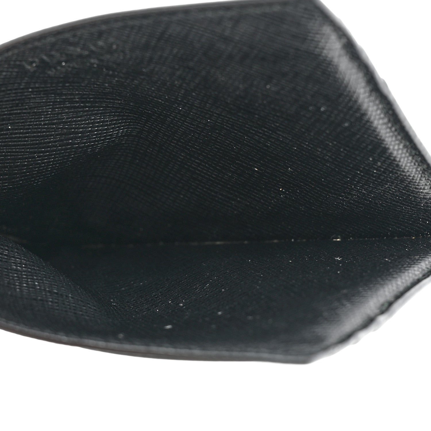 Prada Saffiano Card Holder Black Green 5 of 9