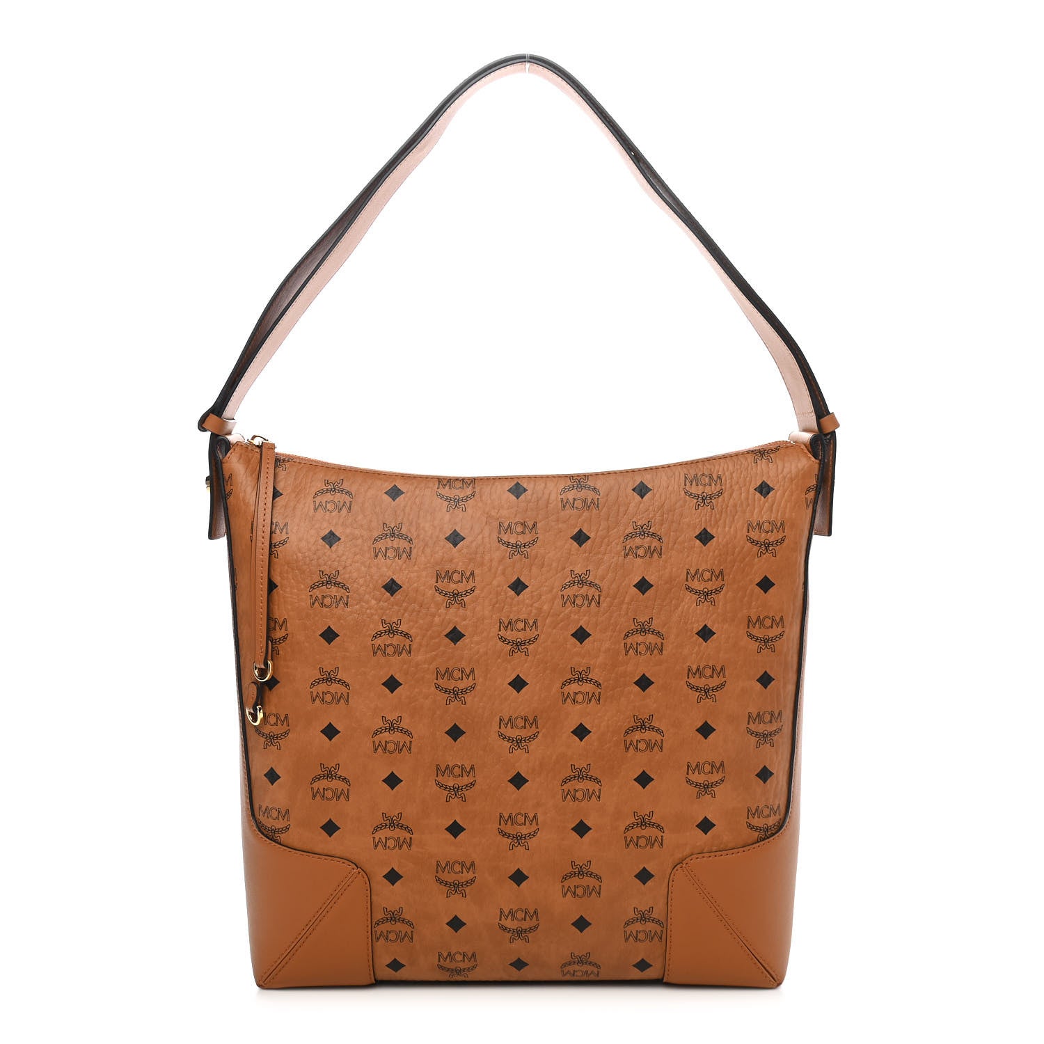 MCM Visetos Large Klara Hobo Cognac 1 of 8