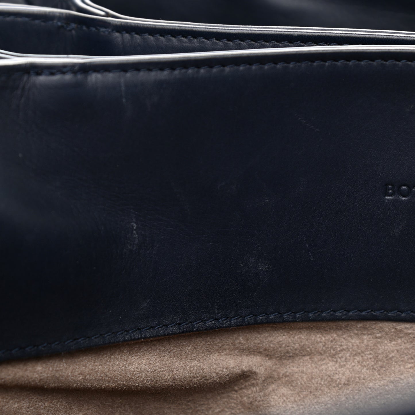 Nappa Intrecciato Medium Roma Tote Dark Blue