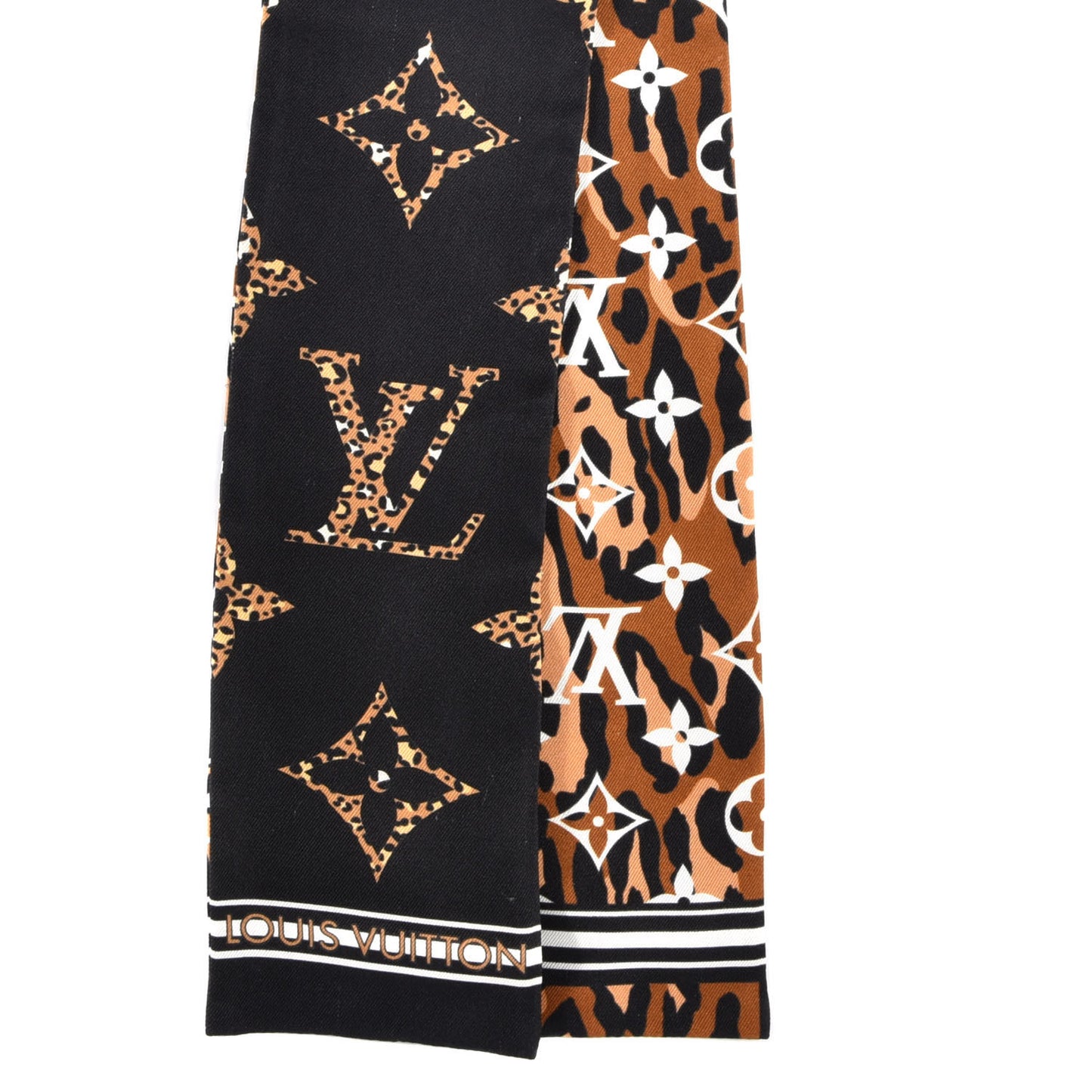 Silk Monogram Giant Jungle Bandeau Black