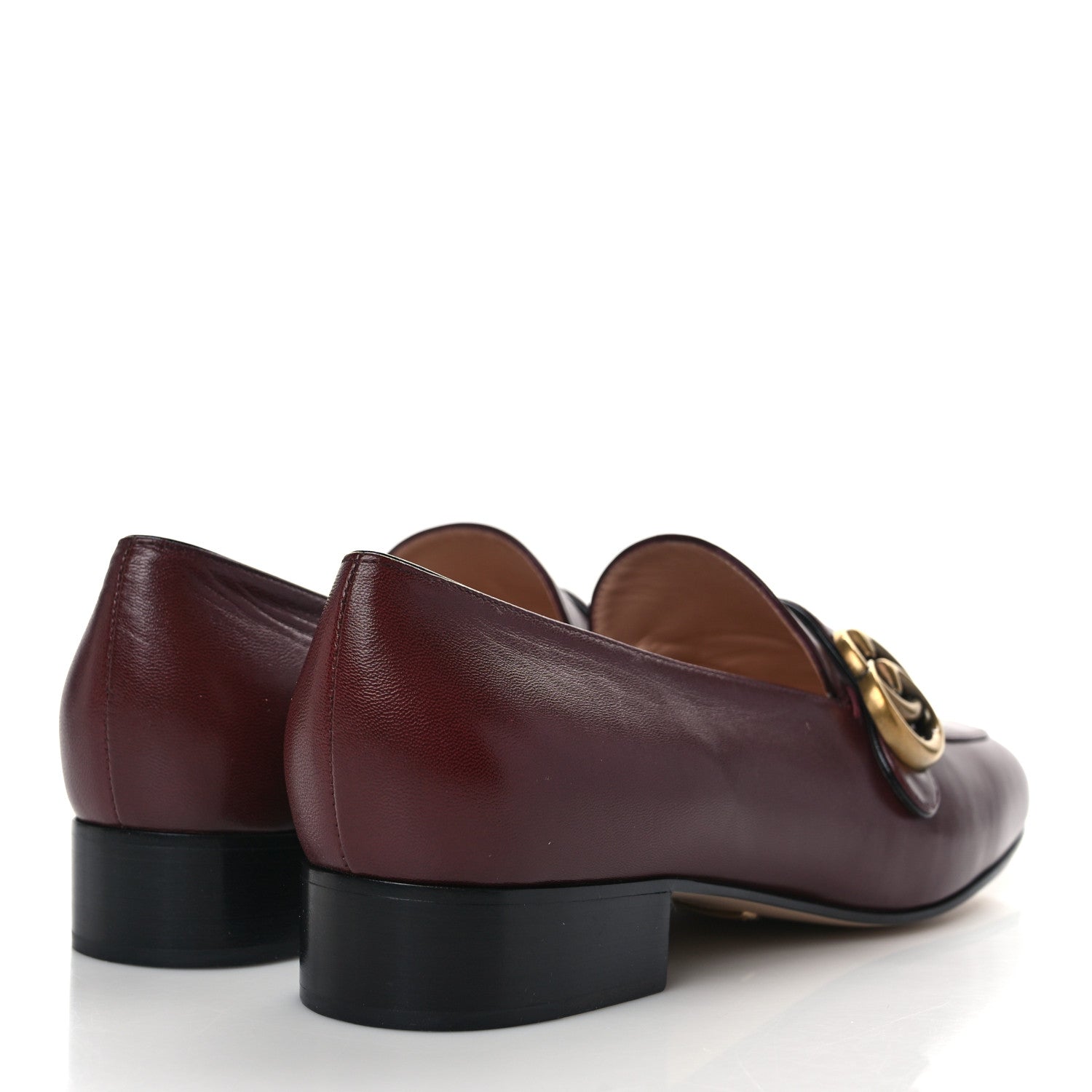 Gucci Malaga Kid Womens GG Marmont Loafers 39 Vintage Bordeaux 4 of 10
