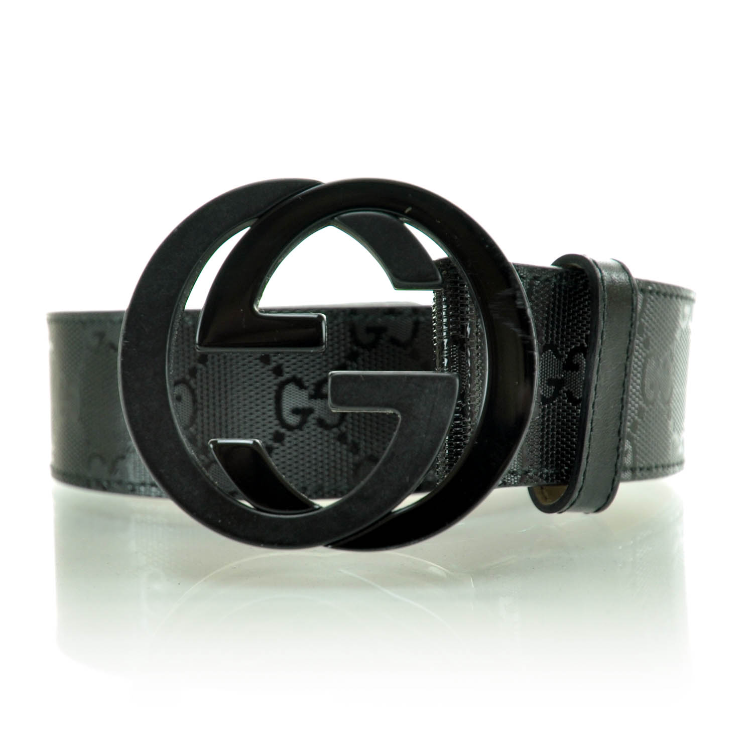Gucci Imprime Monogram GG Belt 100 40 Black 1 of 5
