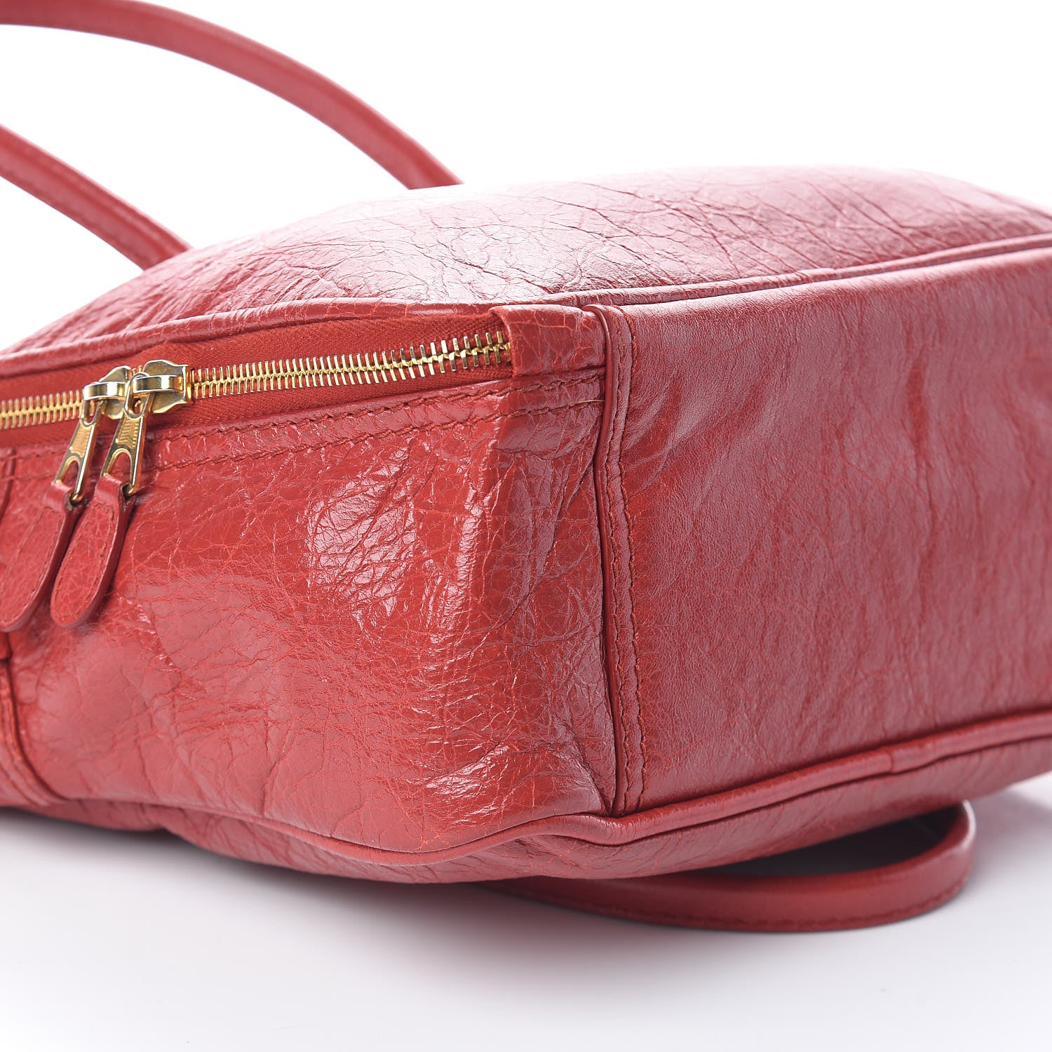 Balenciaga Agneau S Blanket Square Tote Rouge Brique 8 of 9