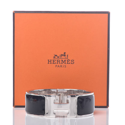 Hermes Enamel Wide Clic Clac H Bracelet PM Black 7 of 7