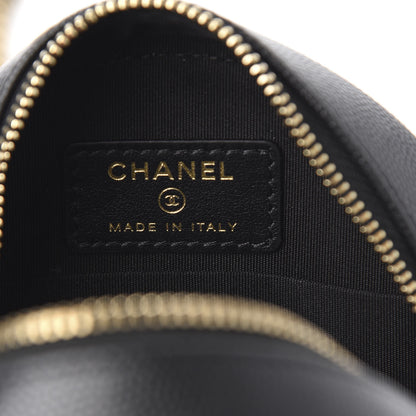 Chanel Caviar Quilted Round Filigree Crossbody Black 5 of 9