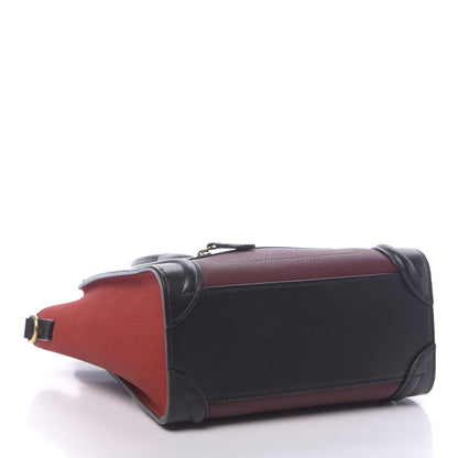 Celine Drummed Calfskin Nubuck Nano Tri-Color Luggage 4 of 9