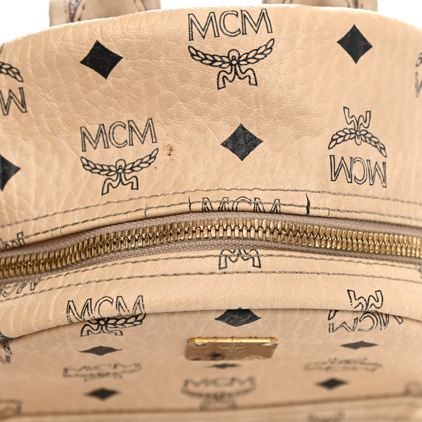 Visetos Side Stud Mini Stark Backpack Beige