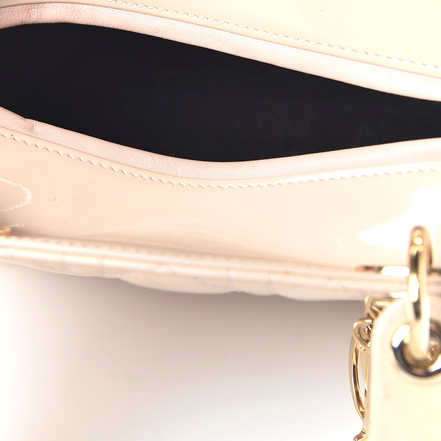 Christian Dior Patent Cannage Medium Lady Dior Rose Clair 6 of 12