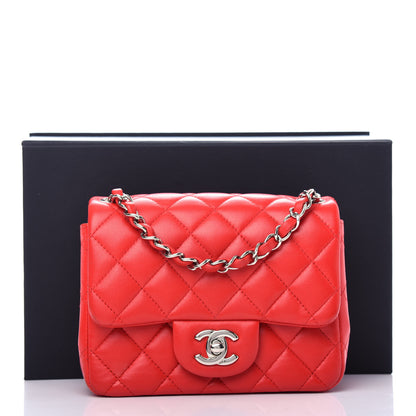 Chanel Lambskin Quilted Mini Square Flap Red 12 of 12