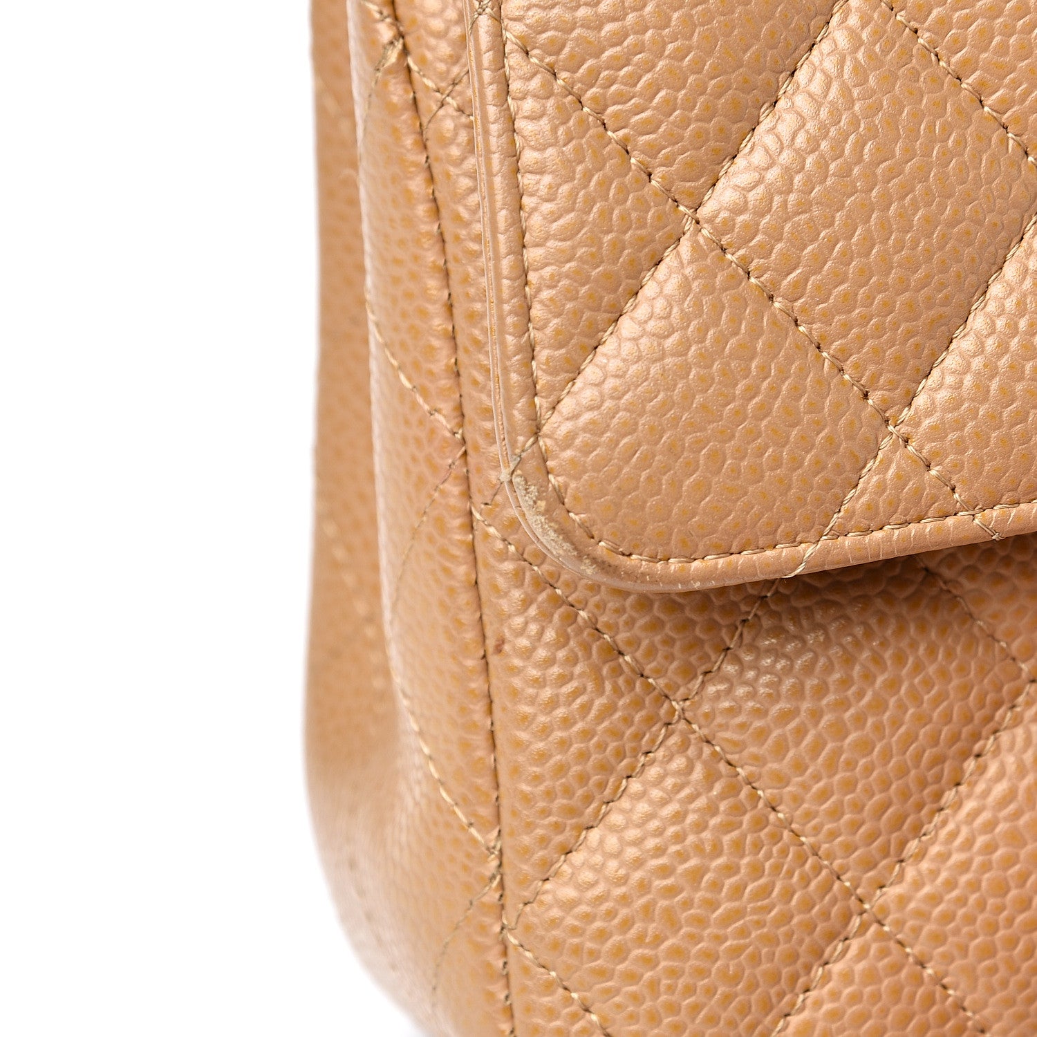 Chanel Caviar Quilted Medium Double Flap Beige 13 of 25