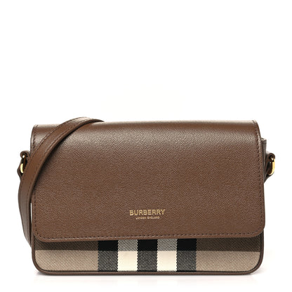 Burberry Grained Calfskin House Check Tartan Mix New Hampshire Earth 1 of 11